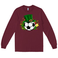 Burgundy Football Ball Long Sleeve Tee - CowhideDigitalArt