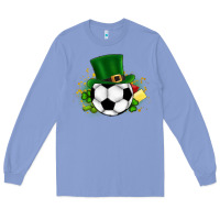 Colony Blue Football Ball Long Sleeve Tee - CowhideDigitalArt