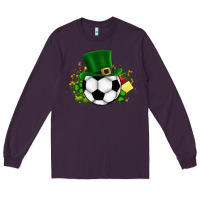 Plum Football Ball Long Sleeve Tee - CowhideDigitalArt