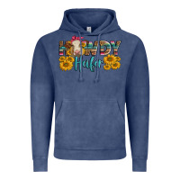 Vintage Denim Western Howdy Heifer With Charolais Cow Vintage Hoodie - LillyAllenDesigns