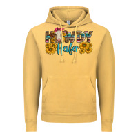 Vintage Mustard Western Howdy Heifer With Charolais Cow Vintage Hoodie - LillyAllenDesigns