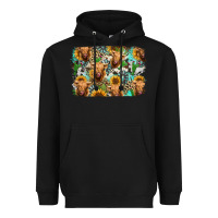 Black highland cow western background Heavyweight Hoodie - Jasminsmagicworld
