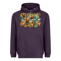 Plum highland cow western background Heavyweight Hoodie - Jasminsmagicworld