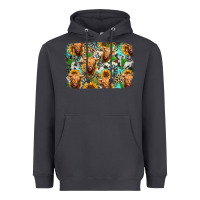 Smoke highland cow western background Heavyweight Hoodie - Jasminsmagicworld