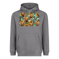 Storm highland cow western background Heavyweight Hoodie - Jasminsmagicworld