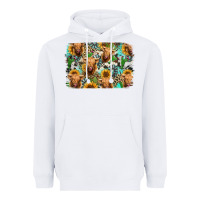White highland cow western background Heavyweight Hoodie - Jasminsmagicworld