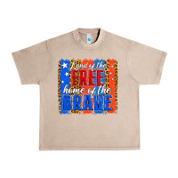 French Oak land of the free th of july brushstroke Urban Heavy Tee - Jasminsmagicworld