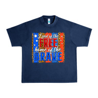 Navy land of the free th of july brushstroke Urban Heavy Tee - Jasminsmagicworld