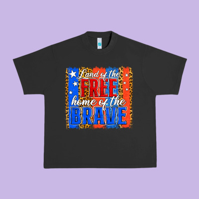 Land Of The Free Th Of July Brushstroke Urban Heavy Tee Designed By Jasminsmagicworld