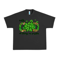Pigment Black With god all things are possible St. Patrick's Day Urban Heavy Tee - LillyAllenDesigns