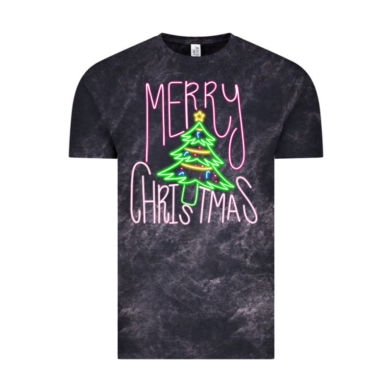 Merry Neon Christmas Vintage Tee by CowhideDigitalArt | Teevron