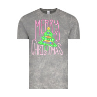 Cloud Rock Merry Neon Christmas Vintage Tee - CowhideDigitalArt