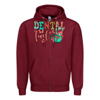 Burgundy dental fuel coffee cup Zipper Hoodie - Jasminsmagicworld