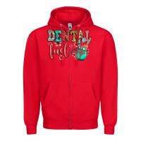 Red dental fuel coffee cup Zipper Hoodie - Jasminsmagicworld