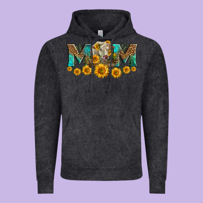 Charolais Cow Mom Vintage Hoodie Designed By Lillyallendesigns