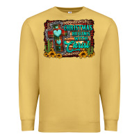 Antique Gold Christmas begins with christ cross Premium Sweatshirt - Jasminsmagicworld