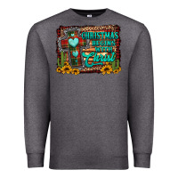 Charcoal Heather Christmas begins with christ cross Premium Sweatshirt - Jasminsmagicworld