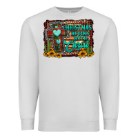 Dove Grey Christmas begins with christ cross Premium Sweatshirt - Jasminsmagicworld