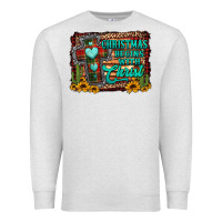 Oatmeal Heather Christmas begins with christ cross Premium Sweatshirt - Jasminsmagicworld