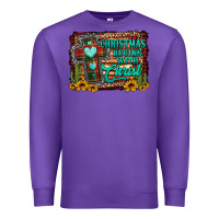 Purple Christmas begins with christ cross Premium Sweatshirt - Jasminsmagicworld