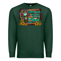 Sports Green Christmas begins with christ cross Premium Sweatshirt - Jasminsmagicworld