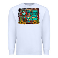 White Christmas begins with christ cross Premium Sweatshirt - Jasminsmagicworld