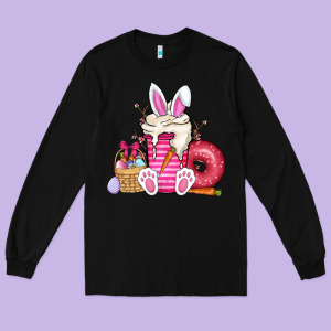 Easter Day Coffee Long Sleeve Tee Designed By Cowhidedigitalart
