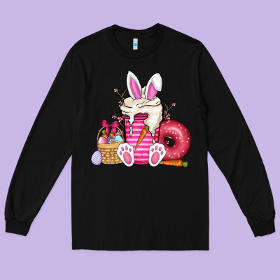 Easter Day Coffee Long Sleeve Tee Designed By Cowhidedigitalart