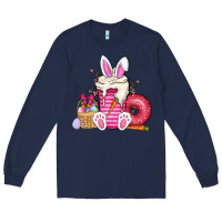 Navy Easter day coffee Long Sleeve Tee - CowhideDigitalArt