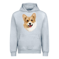Heather Grey Corgi Urban Hoodie - Jasminsmagicworld