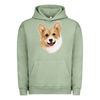 Pigment Oil Green Corgi Urban Hoodie - Jasminsmagicworld