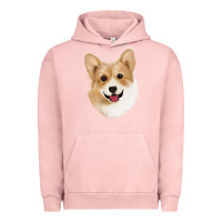 Pigment Salmon Corgi Urban Hoodie - Jasminsmagicworld