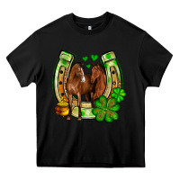 Black St. Patrick's Day horse horseshoe Heavy Core Tee - OliviaCreatesArt