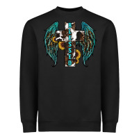 Black western wings cross blessed Heavyweight Sweatshirt - RanaPortraitStore
