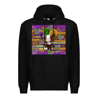 Black mardi gras cow Premium Hoodie - Artiststas