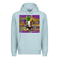 Blue Mist mardi gras cow Premium Hoodie - Artiststas