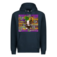 Navy mardi gras cow Premium Hoodie - Artiststas