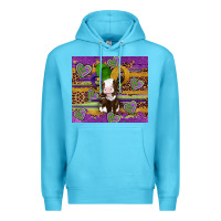 Ocean Blue mardi gras cow Premium Hoodie - Artiststas