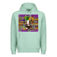 Seafoam mardi gras cow Premium Hoodie - Artiststas