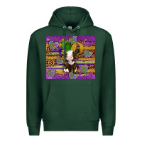 Sports Green mardi gras cow Premium Hoodie - Artiststas