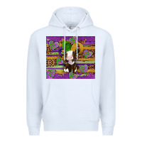 White mardi gras cow Premium Hoodie - Artiststas