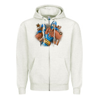 Oatmeal Heather Football afro girl sneakers Zipper Hoodie - RanaPortraitStore