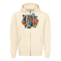Sandshell Football afro girl sneakers Zipper Hoodie - RanaPortraitStore