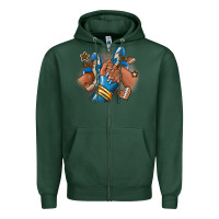Sports Green Football afro girl sneakers Zipper Hoodie - RanaPortraitStore