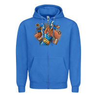 True Royal Football afro girl sneakers Zipper Hoodie - RanaPortraitStore