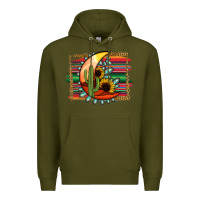 Army Green Desert Moon With Serape Background Premium Hoodie - Jasminsmagicworld
