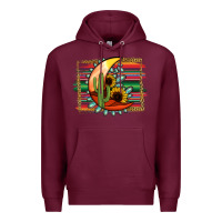 Burgundy Desert Moon With Serape Background Premium Hoodie - Jasminsmagicworld