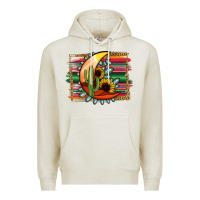 Oatmeal Heather Desert Moon With Serape Background Premium Hoodie - Jasminsmagicworld