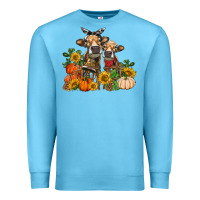 Ocean Blue Fall heifer cows Premium Sweatshirt - RanaPortraitStore