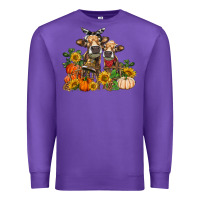 Purple Fall heifer cows Premium Sweatshirt - RanaPortraitStore